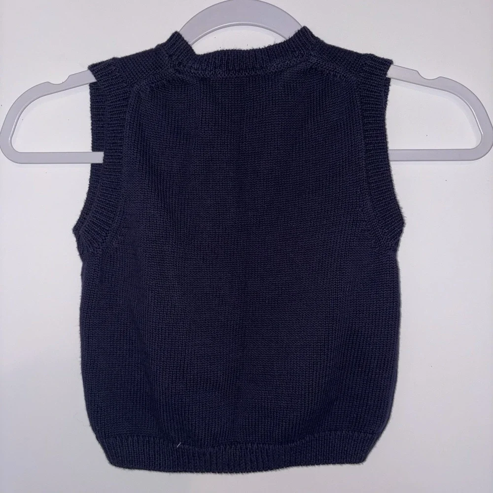 Boys Navy Blue Nutcracker Embroidered Knit Vest Size 3T Janie and Jack Christmas